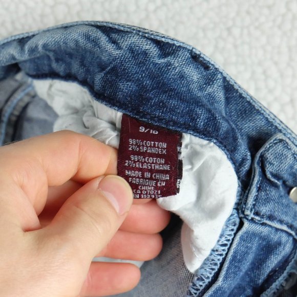 Vintage Blue Jeans Womens 9 10 Bootcut Medium Wash Distressed Beaded 90s Y2K - Picture 11 of 11